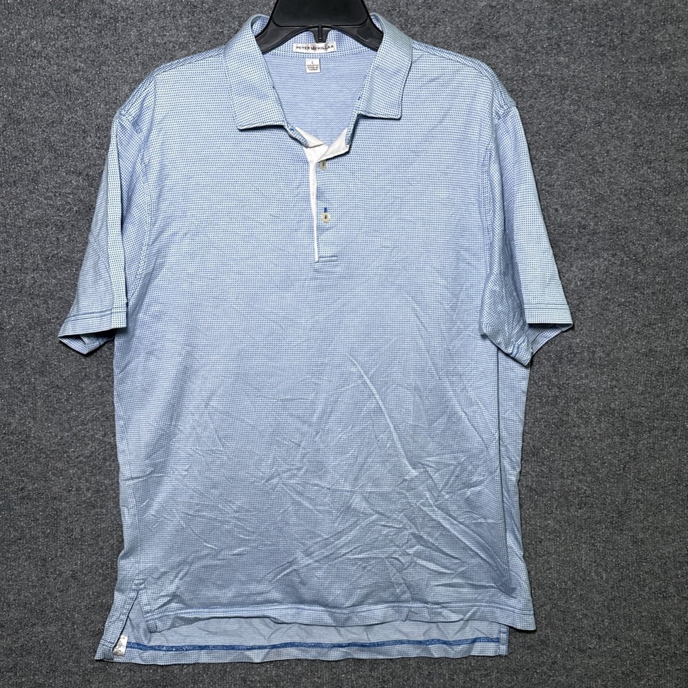 Peter Millar Men's Blue Premium Polo Shirt Size L